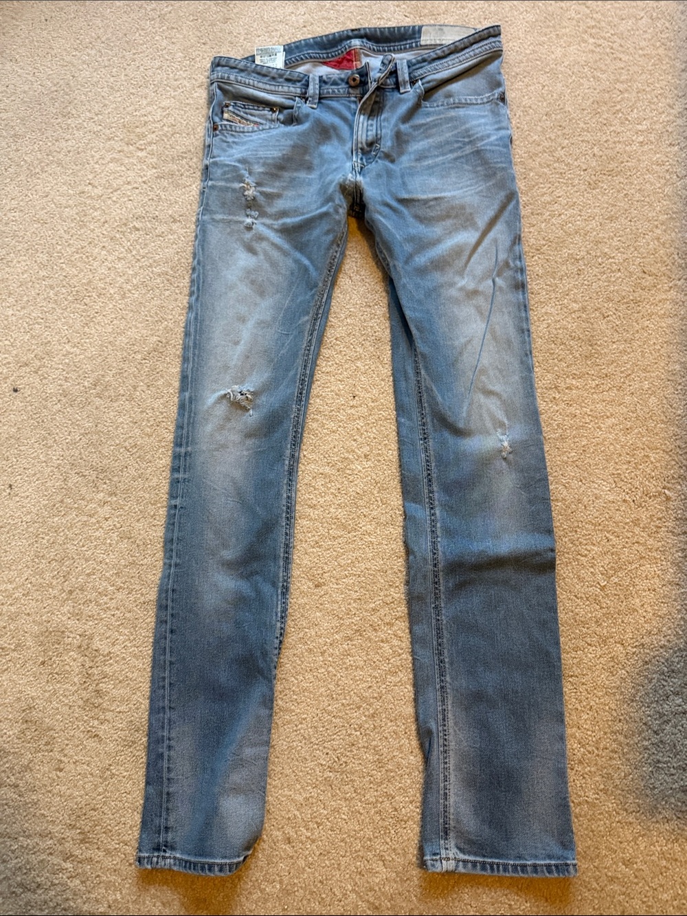 Diesel Men's Skinny Jeans in Light Blue Denim